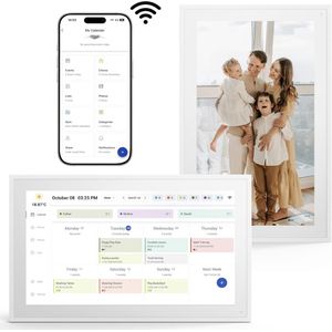 ISTOYO 15,6"" Digitale Fotolijst Met Takenlijst – 1080P Full HD Interactief Touchscreen – Slimme Gezinsplanner – Haarddisplay Digitale Kalender – Wand- en Bureaumontage Voor Naadloze Planning