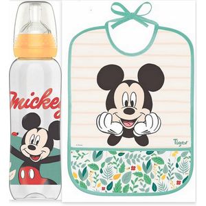 Tigex | Disney | Mickey set: fles 330 ml+ slabbetje | 6+m | ... | korting 6+ m