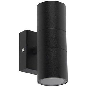 QAZQA duo - Moderne Wandlamp Up Down voor buiten - 2 lichts - D 11 cm - Zwart - Buitenverlichting