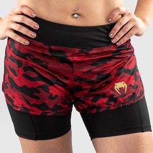 Venum Defender 2.0 Hybrid Compression Shorts Dames Zwart Rood maat XS