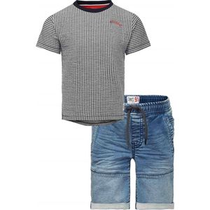 Noppies - Kledingset - 2DELIG - Broek Jeans Glasgow - Shirt Genoa Naval Academy - Maat 128