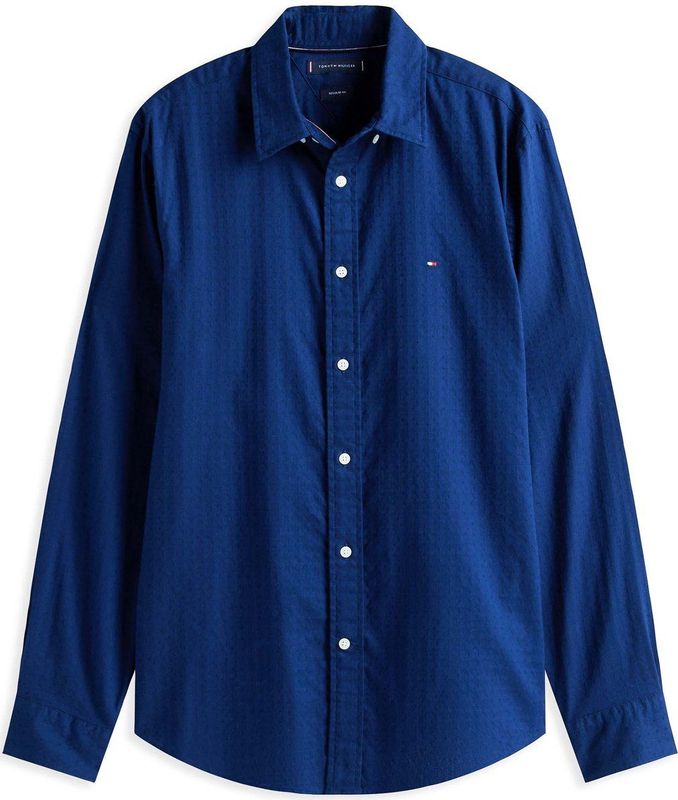 Tommy Hilfiger - Dobby Structuur Rf S Shirt - Preppy Navy - Streetwear