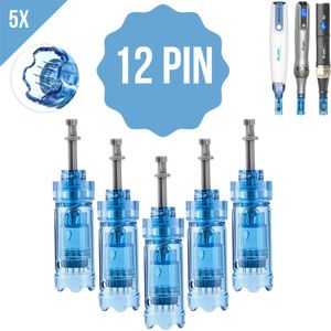 Dermapen naalden - 12 pin - Voor Dr.Pen M8S, A8S en A9 - Microneedling cartidges - Vervangende naaldkoppen - Opzetstuk dermapen - Anti-aging - Huidverzorging - ENKEL GESCHIKT VOOR DR.PEN M8S, A8S en A9 - 5 stuks + Sprayflesje 50 ml per bestelling