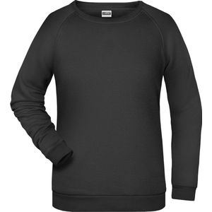 James And Nicholson Dames/dames Basic Sweatshirt (Zwart)