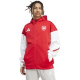 adidas - Arsenal Anthem - Trainingsjack - Rood Wit - 66% Katoen, 34% Gerecycled Polyester, AEROREADY Technologie
