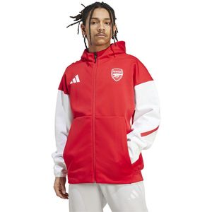adidas - Arsenal Anthem - Trainingsjack - Rood Wit - 66% Katoen, 34% Gerecycled Polyester, AEROREADY Technologie