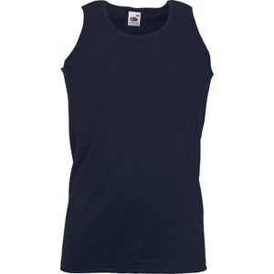 5 Pack Fruit of the Loom Valueweight Sportshirt-Onderhemd Blauw Maat M