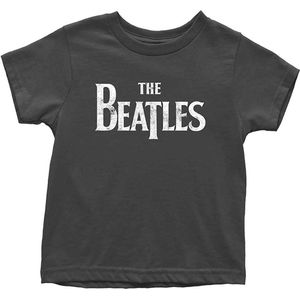 The Beatles - Drop T Logo Kinder T-shirt - Kids tm 4 jaar - Zwart
