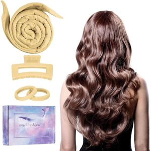 Thelau - Krulspelden 's nachts met haarspeld voor heatless curls - geel Nu met hittevrije krulspelden zonder hitte voor lang en medium haar