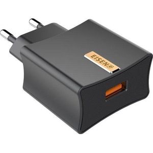 Almas - Snelle USB Lader - Fast USB Charger - Lader met Lightning Kabel - Stekker + Kabel voor Iphone - Zwart