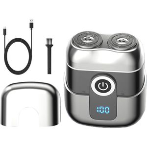 Elektrische scheerapparaat oplaadbare dubbele kop trimmer compacte waterdichte scheerapparaat