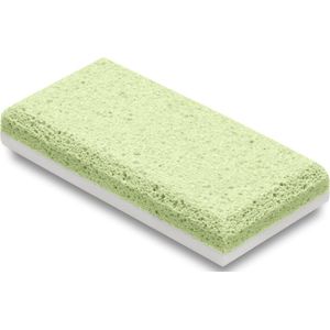 Rojafit Premium Puimsteen - Siliglass - Duo - Grof & Fijn - Groen/Wit - Afm. 10 x 5 x 2 cm.