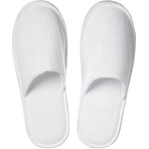 WITTE GESLOTEN TEEN - BADSLIPPER 100 stuks