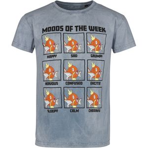Pokémon - Moods of the Week - Heren T-shirt - Blauw