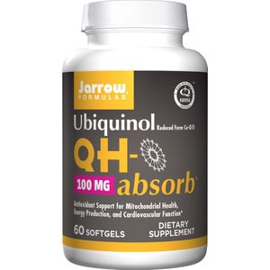 QH-Absorb 100mg 60 softgels - ubiquinol (gereduceerd co-enzym Q10) | Jarrow Formulas