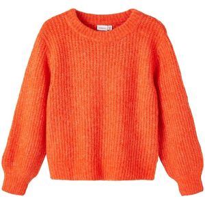 Name it Meisjes Knit Trui Lonja Scarlet Ibis - 122/128