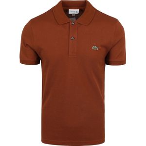 Lacoste - Poloshirt Pique Roest Bruin - Slim-fit - Heren Poloshirt Maat L