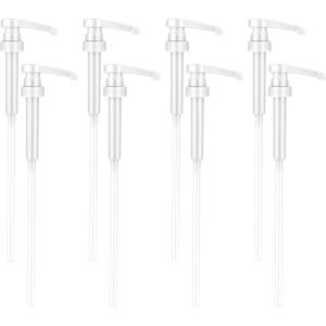 8st Koffiesirooppomp - Past Op De Meeste 750 Ml Siroopfles - Koffiesiroop Pump - Sirooppompen - Koffiebar - Thuis - Koffiesiroopfles - Niet Druppelen - Wit .