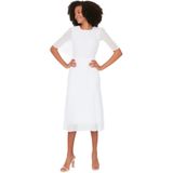 Trendyol Dames Basics Midi A-lijn Regular Fit geweven jurk, Zeer Kleurrijk, 32