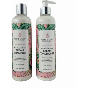 Flora & Curl Smooth Me Coconut Mint Curl Refresh Duo Shampoo 300ml + Conditioner 300ml