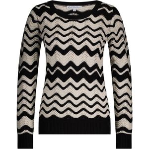 Red Button Trui Fanny Stripe Srb4585 Black/ecru Dames Maat - XXL