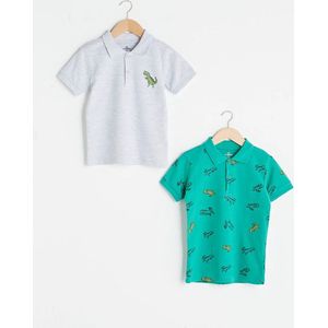 Dinosaurus tweedelige poloshirts set jongens