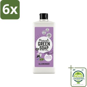Marcel's Green Soap - Allesreiniger - Lavendel & Rozemarijn - Natuurlijk & effectief - 750 ml - Voordeelverpakking - 6 stuks - Allesreiniger - Schoonmaakmiddel