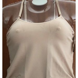 Pretty Polly Topje - AlmostNaked - Ultra Soft - Ultra Light - Naadloos - Nauw sluitend - Microfibre - Spaghettibandjes - Luxe - Cami Vest - Small - Nude