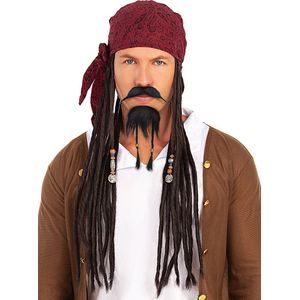 Funidelia | Piraten Snor en Sik voor mannen â–¶ Zeerover, Boekanier - Accessoires voor Volwassenen, kostuum accesoires - Zwart