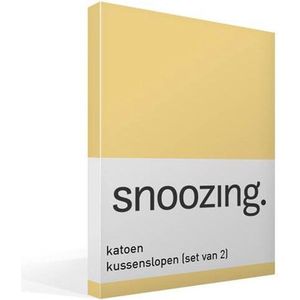 Snoozing - Katoen - Kussenslopen - Set van 2 - 40x60 cm - Geel