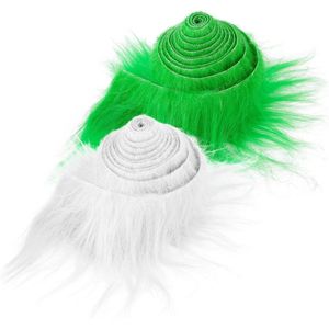 2 stuks pluche kunstbont voorgesneden strepen 5 x 150 cm - per meter knutselen bont wollig voor dwergenbaard kerstmanhaar kabouter doe-het-zelf knutseldecoratie