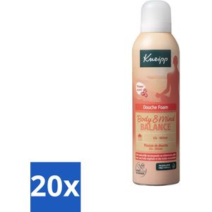 20 x Kneipp - Douche schuim - Body & Mind Balance - Iris & Vetiver - 200 ml - Natuurlijke Ingrediënten - Vegan - Huidverzorging - Kneipp