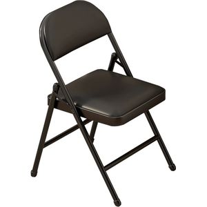 Klapstoel - Vouwstoel - Opvouwbaar - Stoel - Metaal - Waterbestendig - Zwart - Zithoogte 45 cm - Voor binnen