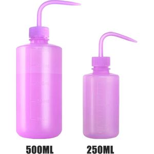 Duopack 250ml + 500ml Paarse Spoel Fles Doseer Knijpfles Tattoo Squeeze Bottle voor Groene Zeep, Water of Desinfectiemiddel Overig | Professionele Tatoeage, Beauty, PMU, Salon, Wimper, Kappers Barbier Studio Spuitfles | Plantenspuit | Waterfles |