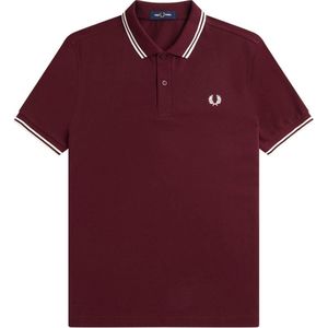 Fred Perry - Polo M3600 Bordeaux - Slim-fit - Heren Poloshirt Maat S