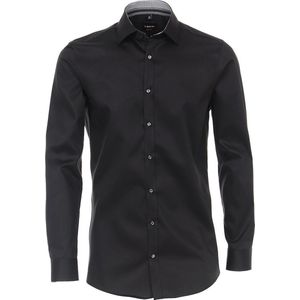 Venti Overhemd Non Iron Zwart Body Fit 103522600-800 - M