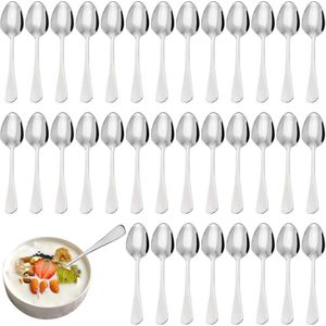 My Ninki ® Roestvrijstalen Theelepels Set van 40 Stuks voor Huishoudens en Horeca, 17,3 x 3,8 cm