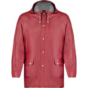 Regenjas - Regenponcho - Regenkleding - Voor dames en heren - PVC - Rood - XL/XXL