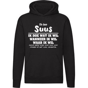 Suus | verjaardagkado | verjaardag kado | cadeau | grappig | jarig | Unisex | Trui | Sweater | Hoodie | Capuchon | Zwart