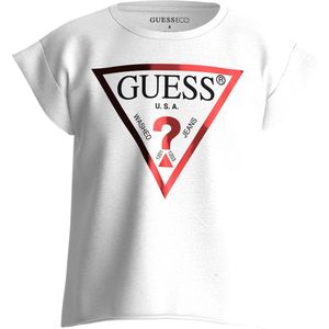 Guess Girls Logo Shirt Wit - Maat 128