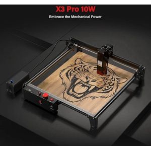 Lasergraveermachine 10W met Luchtpomp, Veiligheidsslot & Noodstop – Werkoppervlak 410x400mm