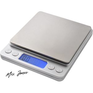 Mrs. Jones Digitale keukenweegschaal 2 kg goudweegschaal precisieweegschaal - weegschaal 3465 .