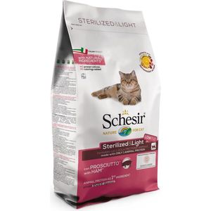 Schesir Sterilized en Light Ham - Kattenvoer - 1.5 kg