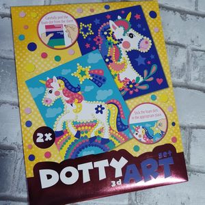 Dotty art 3d set eenhoorn, knutselen, DIY, mozaiek
