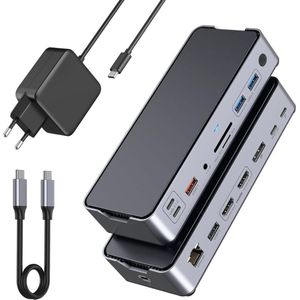 Docking Station Laptop 2x HDMI - Splitter Laptop - USB-C - Universeel
