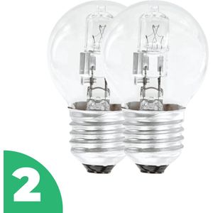Trixline Kogel Halogeenlamp E27 - 42W (55W) - Warm Wit Licht - Dimbaar - 2 stuks