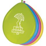 Folat - Babyshower thema baby geboren 16x stuks ballonnen 27 cm