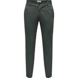 Only & Sons Broek Onsmark Slim 02093 Herringbone Pant 22026836 Black Mannen Maat - W31 X L30