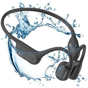Goods&Co PRO Bone Conduction Headphone - Draadloze sport Oordopjes – Hardloop oortjes - Open Ear Koptelefoon - Sporthoofdtelefoon – IP68 Waterdicht - 32GB geheugen – Bluetooth – Geschikt voor Smartphone & Laptop / Zwart (2025 model)