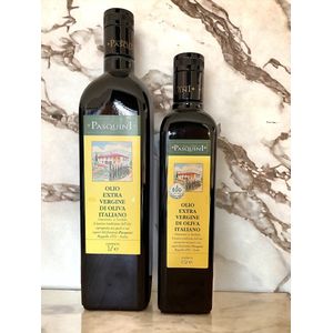 Pasquini- Premium extra vierge olijfolie - Fles 1 liter- Italiaanse olijfolie - Toscane- Handmatig geplukt - Eerste persing - Hoogste kwaliteit- Geen toevoegingen van andere oliën of water (100% pure olijfolie)- geschikt voor warm en koud gebruik